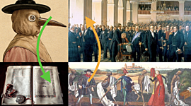 Timeline: Fra pesten til demokratiets indførelse, 1347-1849
