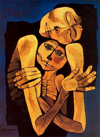 Siglo XX : Oswaldo Guayasamin – «Madre y niño», 1989