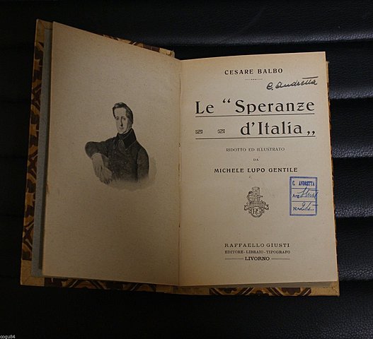 Pubblicazione de "Le speranze d'Italia"