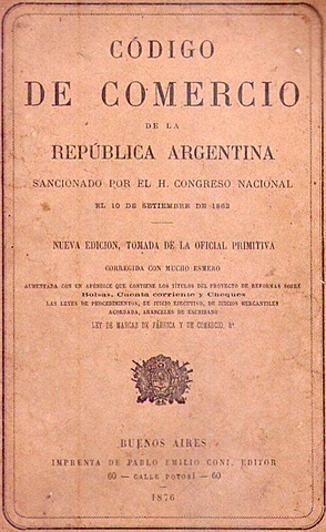 Sanción del Código de Comercio