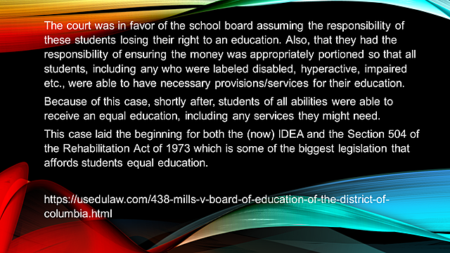 Mills v. The Board of Education of the District of Columbia
