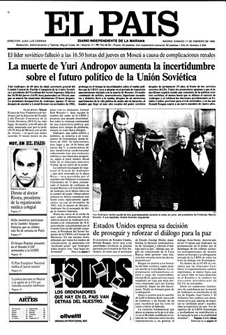 Muere Yuri Andropov