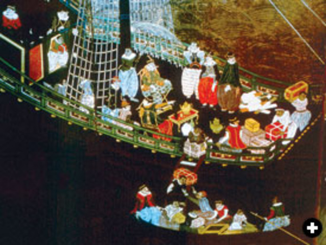 The first portuguese traders arrive.