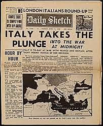 Italy enters WW II on side of Germany
