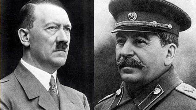Stalin i Hitler signen el pacte Mólotov-Ribbentrop