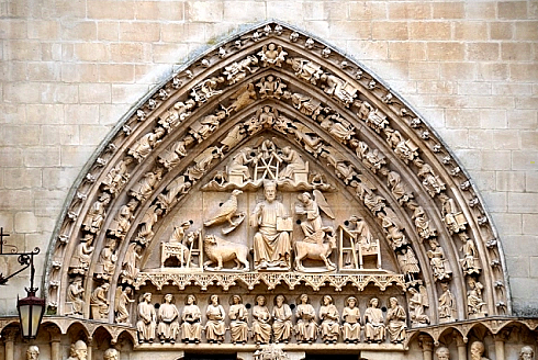 Puerta del Sarmental de la catedral de Burgos. Gótico.