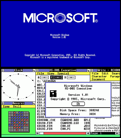 MICROSOFT WINDOWS 1.0