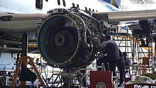 Técnicos y trabajadores de Aeronaves de México.