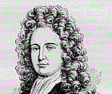 Thomas Savery demonstrates his first steam engine to the Royal Society.