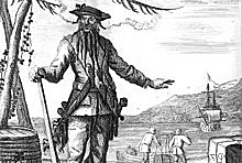 Blackbeard (Edward Teach) is killed by Robert Maynard in a North Carolina inlet on the inner side of Ocracoke Island.