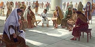 Jesús en el templo de Jerusalén de joven