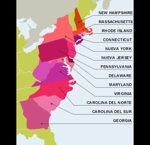 Independencia de las 13 colonias Estados Unidos