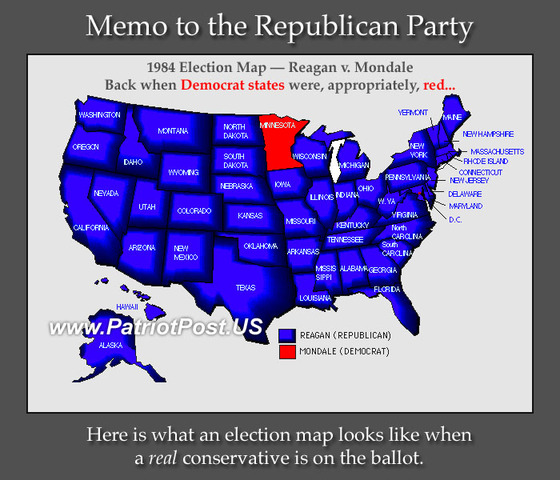 Conservative Republicans sweep the historic 1980 election.