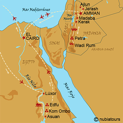 Primeras Rutas Turísticas en Egipto.