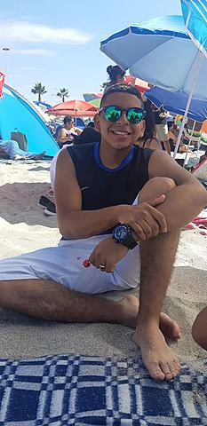 En la playa