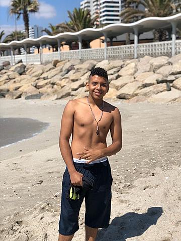 En la playa