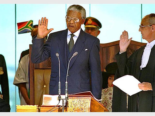 Nelson Mandela is Elected as President of South