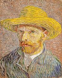 Completion of Self Portrait with Straw Hat.
