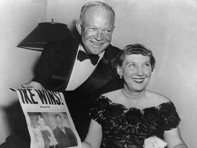 Dwight D. Eisenhower is elected as a moderate Republican.