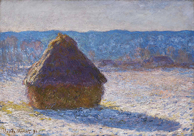 Monet paints haystacks' series