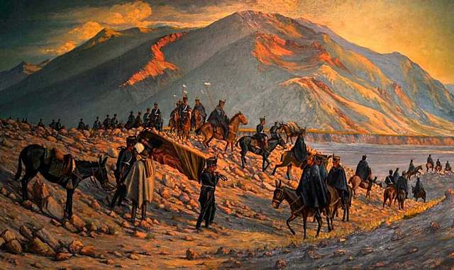 El ejército Libertador cruza los Andes