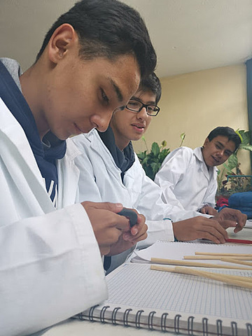 Nava, Algarra and Robles during lab pratice