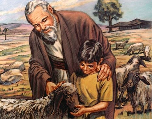 Abraham tiene su segundo hijo Isaac con su esposa Sara