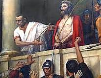 Jesus är i Romersk domstol och möjligtvis bli dömd