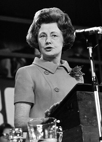Barbara Anne Castle, first female minster of State.