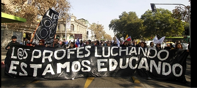 Protesta de los profesores