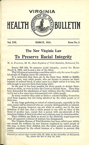 Maryland Passes First Law Banning Interracial Marriage