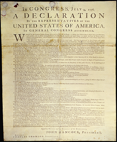Passage Condemning Slave Trade Removed From The Declaration Of Independence