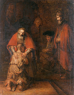 El hijo pródigo es una obra del pintor holandés Rembrandt. Está realizado en óleo sobre tela. Mide 262 cm de alto y 205 cm de ancho. Se exhibe actualmente en el Museo del Ermitage de San Petersburgo (Rusia).