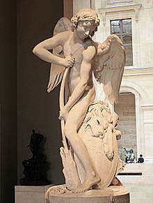 Cupido fabricando su arco con la maza de Hércules (1750), París, musée du Louvre