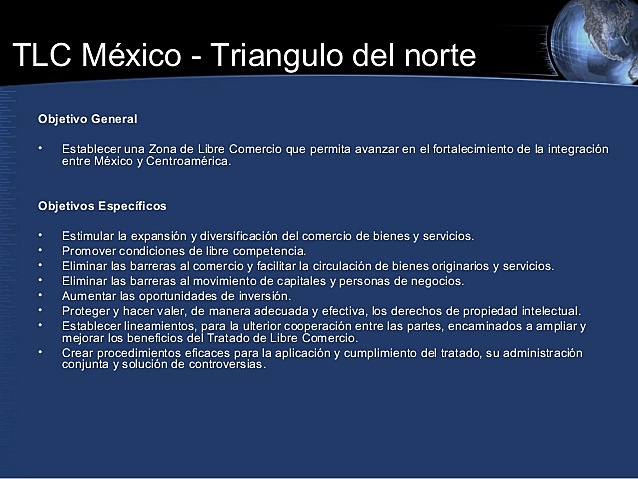 TLC Países Centroamericanos (Costa Rica, El Salvador, Guatemala, Honduras, Nicaragua) - México