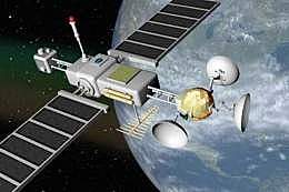 Satélite de transmisión de comunicaciones espacial