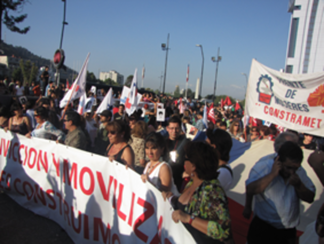 CUT marcha en contra el postanal