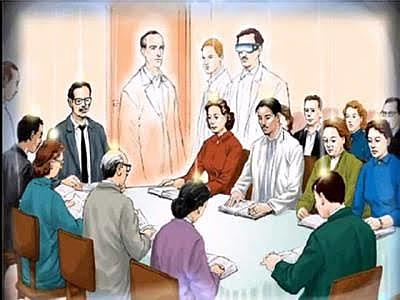 Primeira sessão espírita no Brasil.