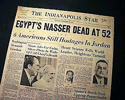 Nasser est décédé d'une crise cardiaque à la suite d'une réunion des dirigeants arabes pour discuter d'Israël.