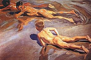 IMPRESIONISMO-Niños en la playa de Sorolla