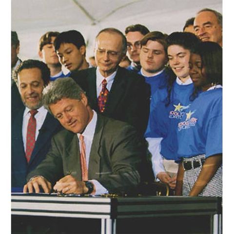 President Bill Clinton signs the School-to-Work Opportunities Act