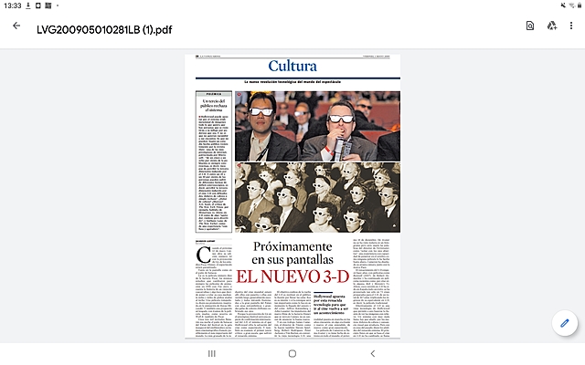 TORNEN LES PEL-LÍCULES 3 D