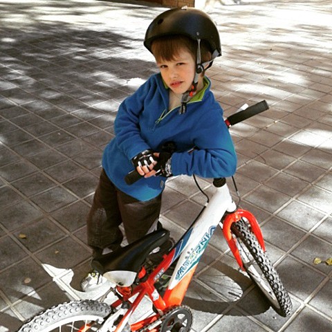 Primera volta amb bicicleta de major