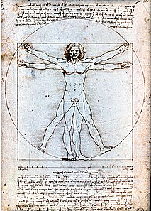 Creació de l'Home de Vitruvi de Leonardo da Vinci