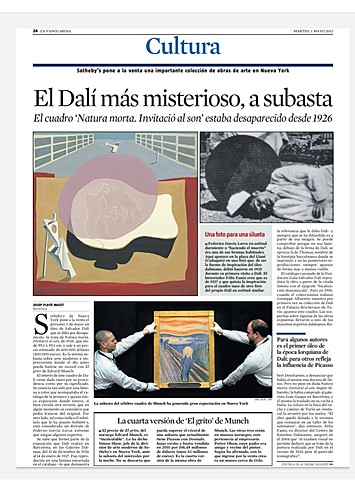 EL DALÍ MÉS MISTERIOS, A SUBASTA