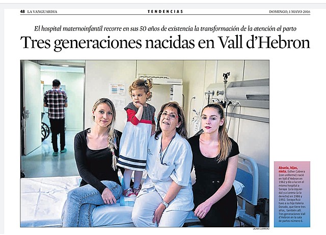 TRES GENERACIONS NASCUDES A VALL D'HEBRON