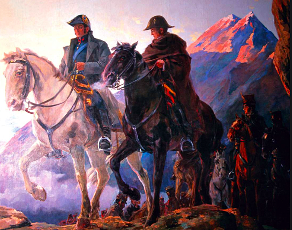 El ejercito libertador cruza los Andes