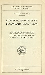 Clarence Kingsley publishes the Cardinal Principles Report