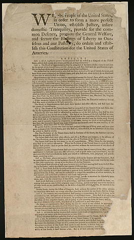 Constitution of the United States is composed