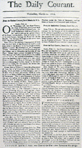 The 1st Daily English Language Newspaper was Published In London (The Daily Caurant)